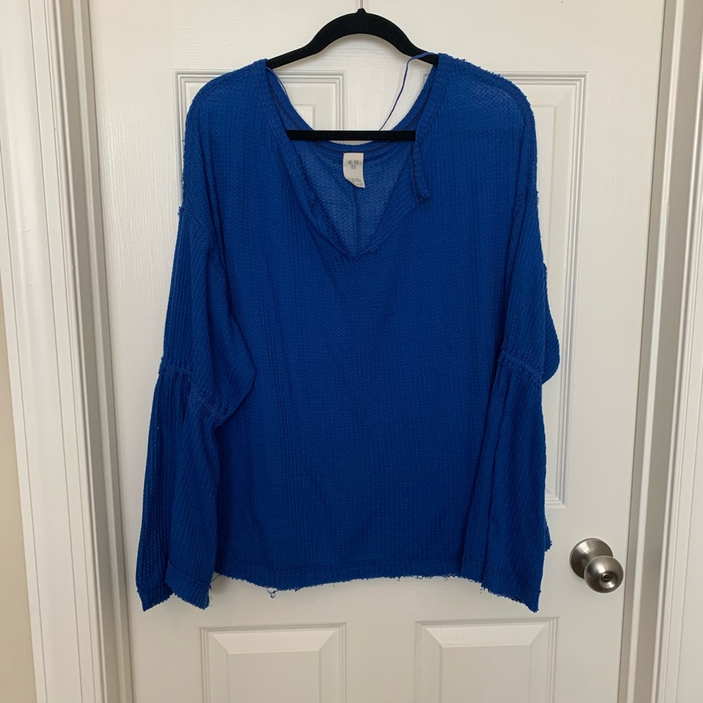 Free People Waffle Shirt